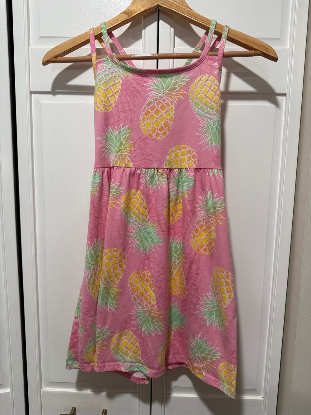 Place Pink Pineapple Print Casual Sundress